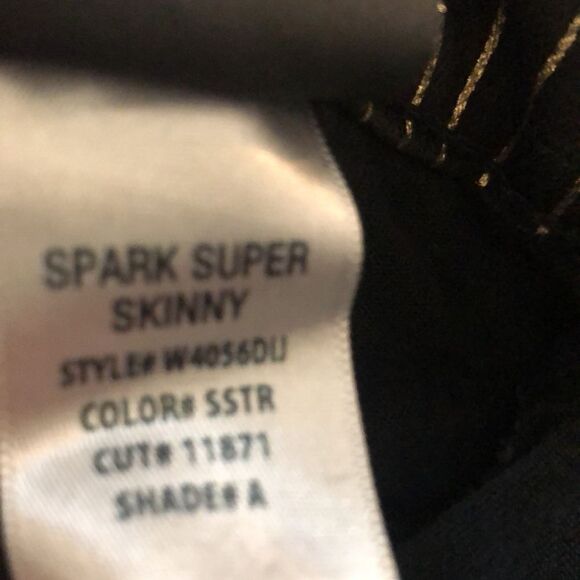 Hudson’s Spark ⚡️ SuperSkinny Gold Striped 5 Pocket Jeans 👖 Wow! - Picture 16 of 17